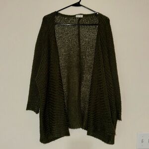 Forest Green Oversized Cardigan